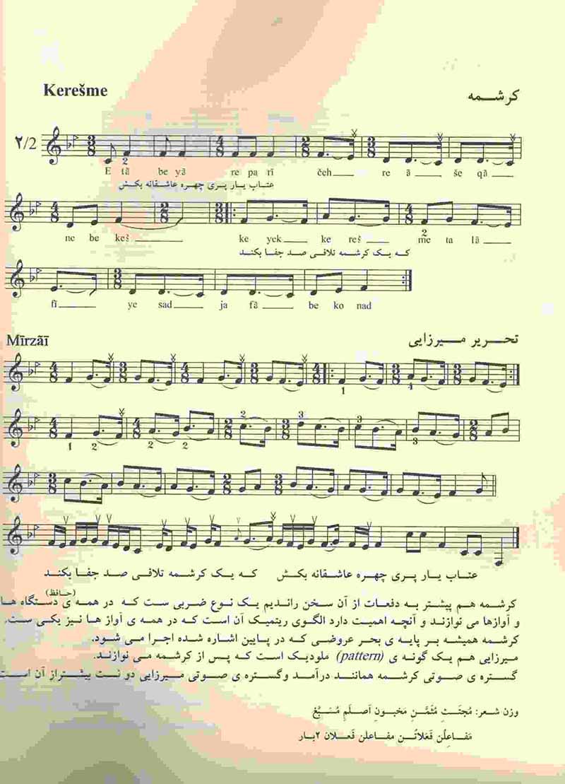  گزیده  ردیف کاربردی موسیقی ملی ایران   نشر واژیران