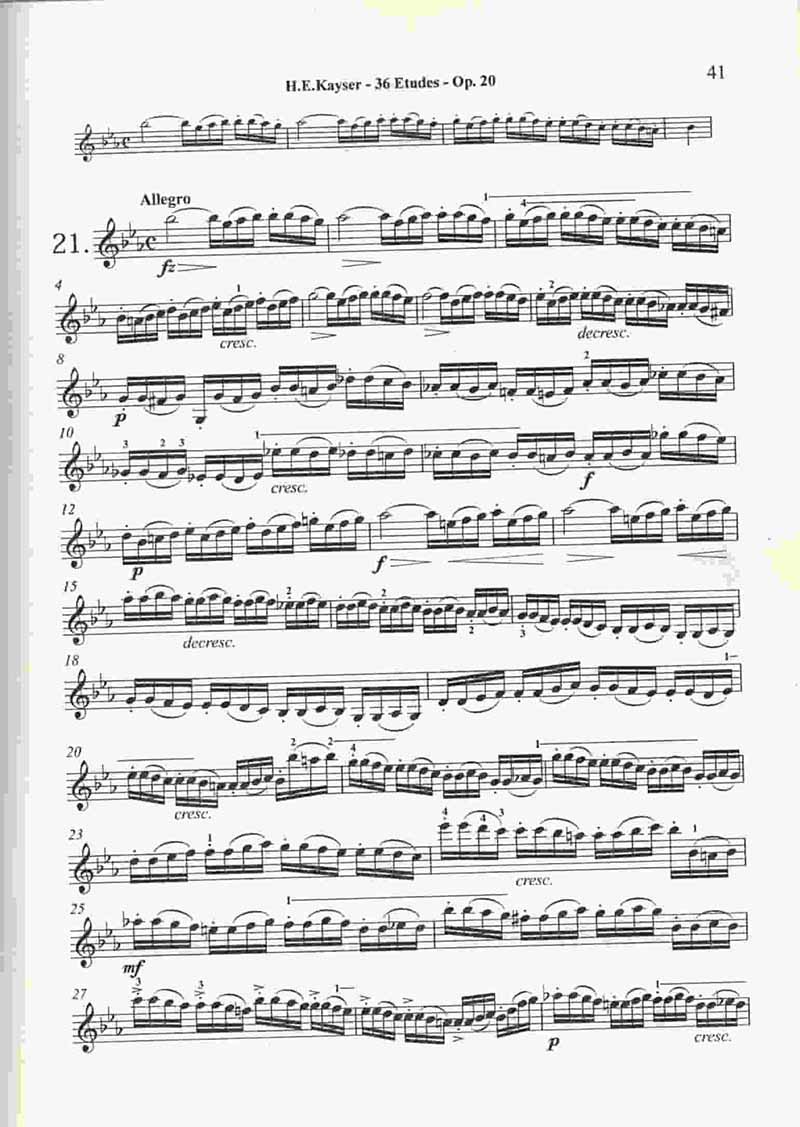  کایزر 36 اتود برای ویولن اپوس 20 نشر نای و نی