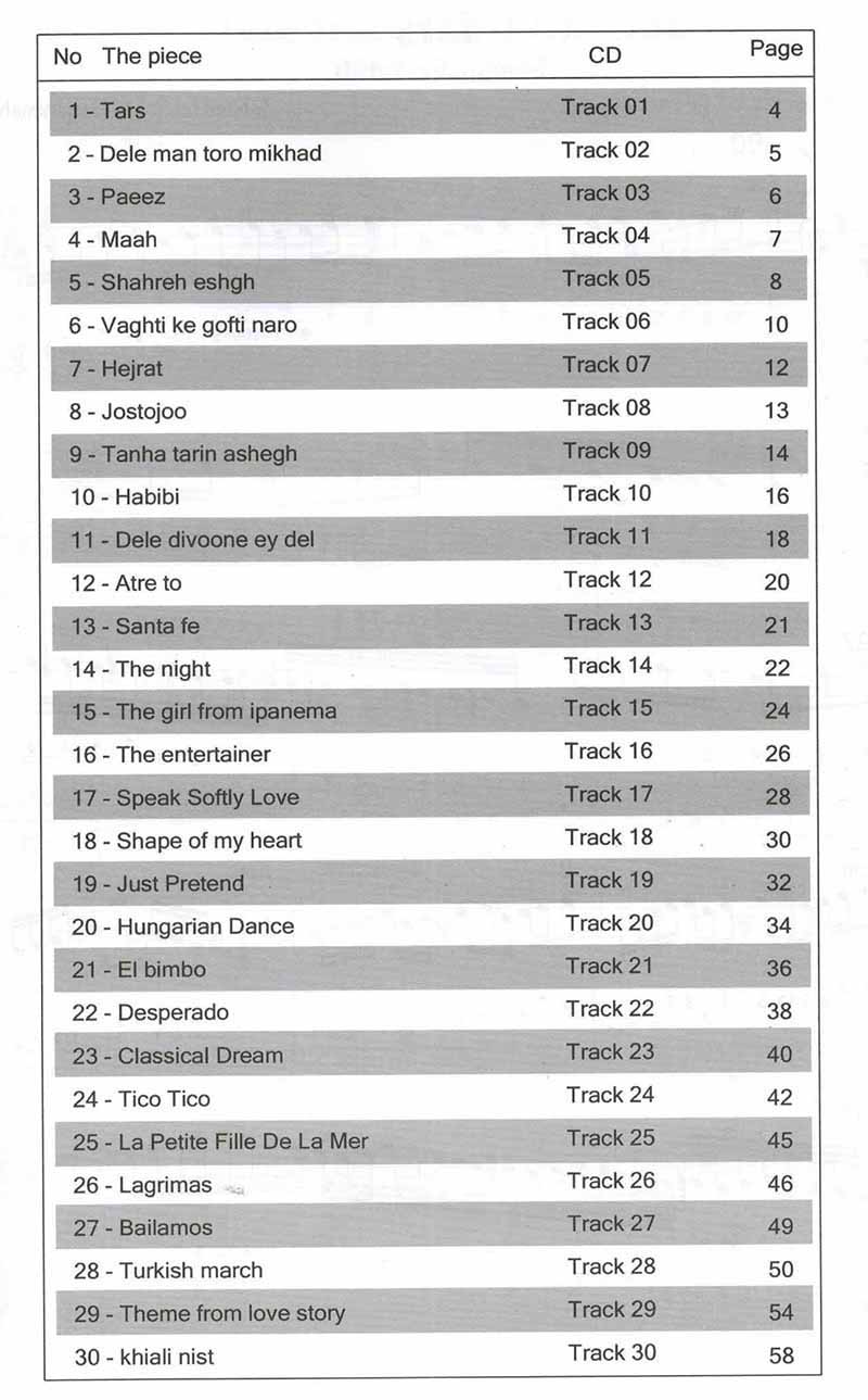 نوستالژی (30 قطعه برای گیتار اسپانیش) نشر پنج خط