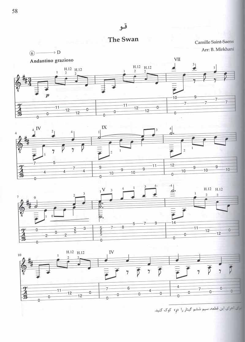 مرغزار پانزده اثر مشهور برای گیتار نشر سرود