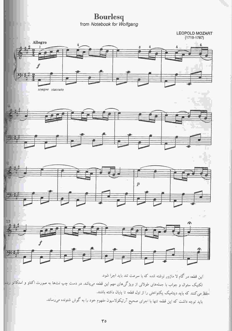 مهارت در بهترین آهنگ های کلاسیک دنیا برای پیانو نشر هنر و فرهنگ