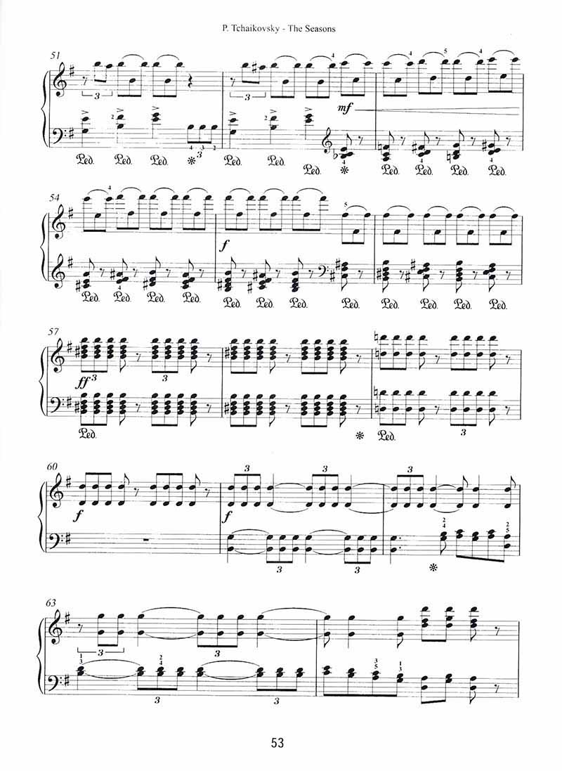 چایکوفسکی فصل ها (دوازده اثر برای پیانو)  نشر نای و نی