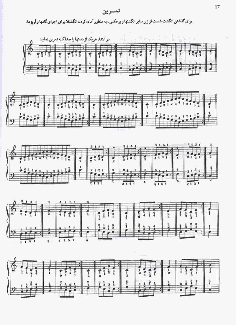 اشمیت تمرین های پنج انگشت نشر سرود