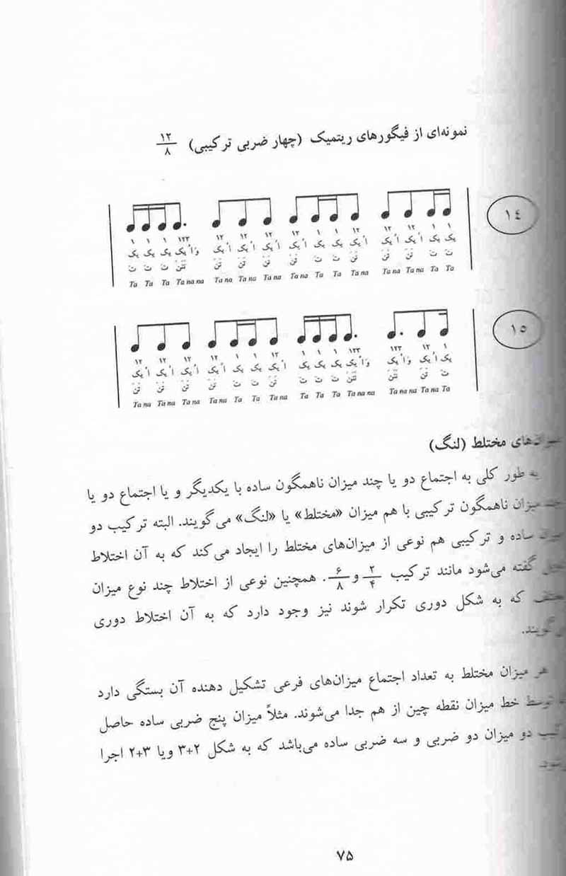  آموزش ریتم به صورت شماتیک اردشیر بزرگ نیا نشر هنر و فرهنگ