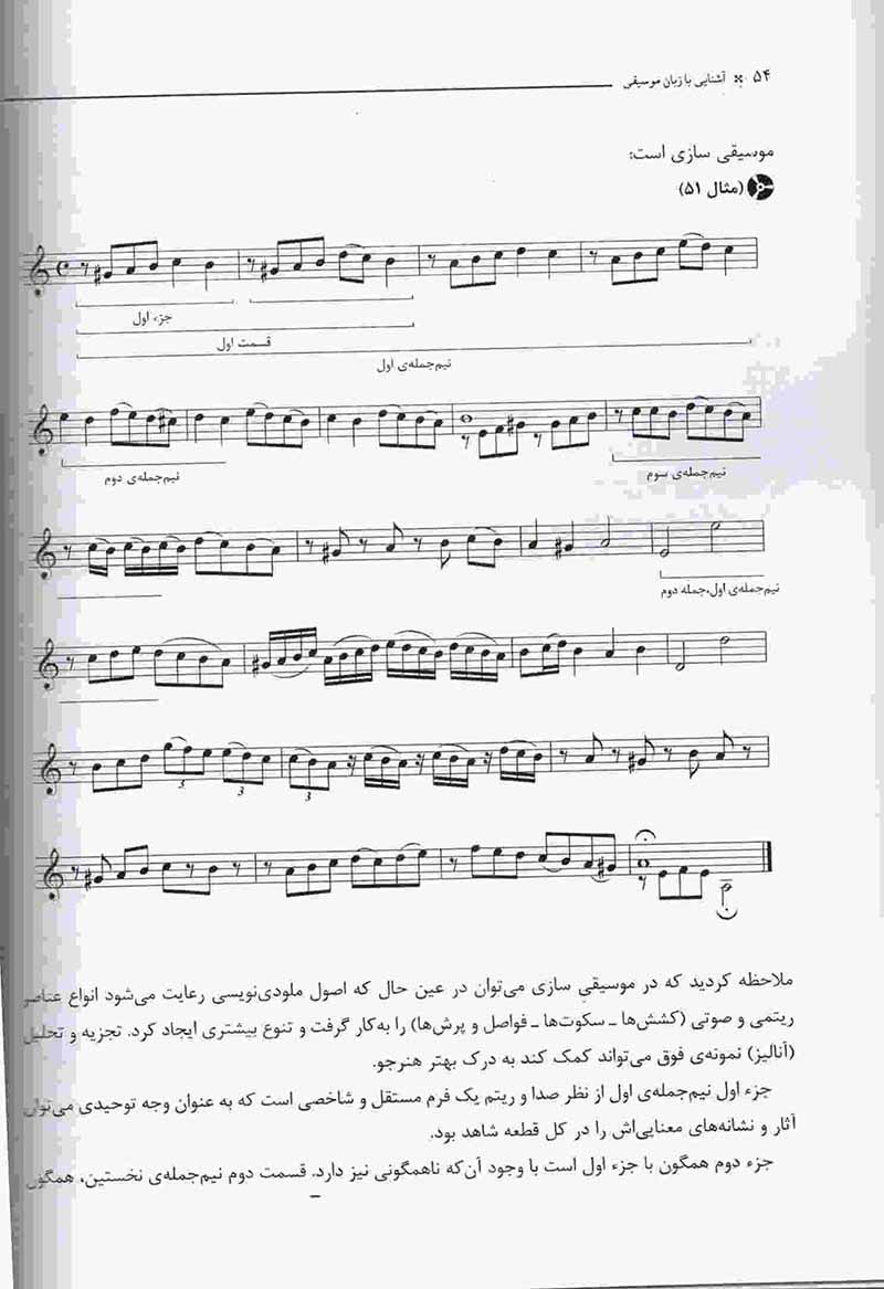  آشنایی با زبان موسیقی  نشر چندگاه