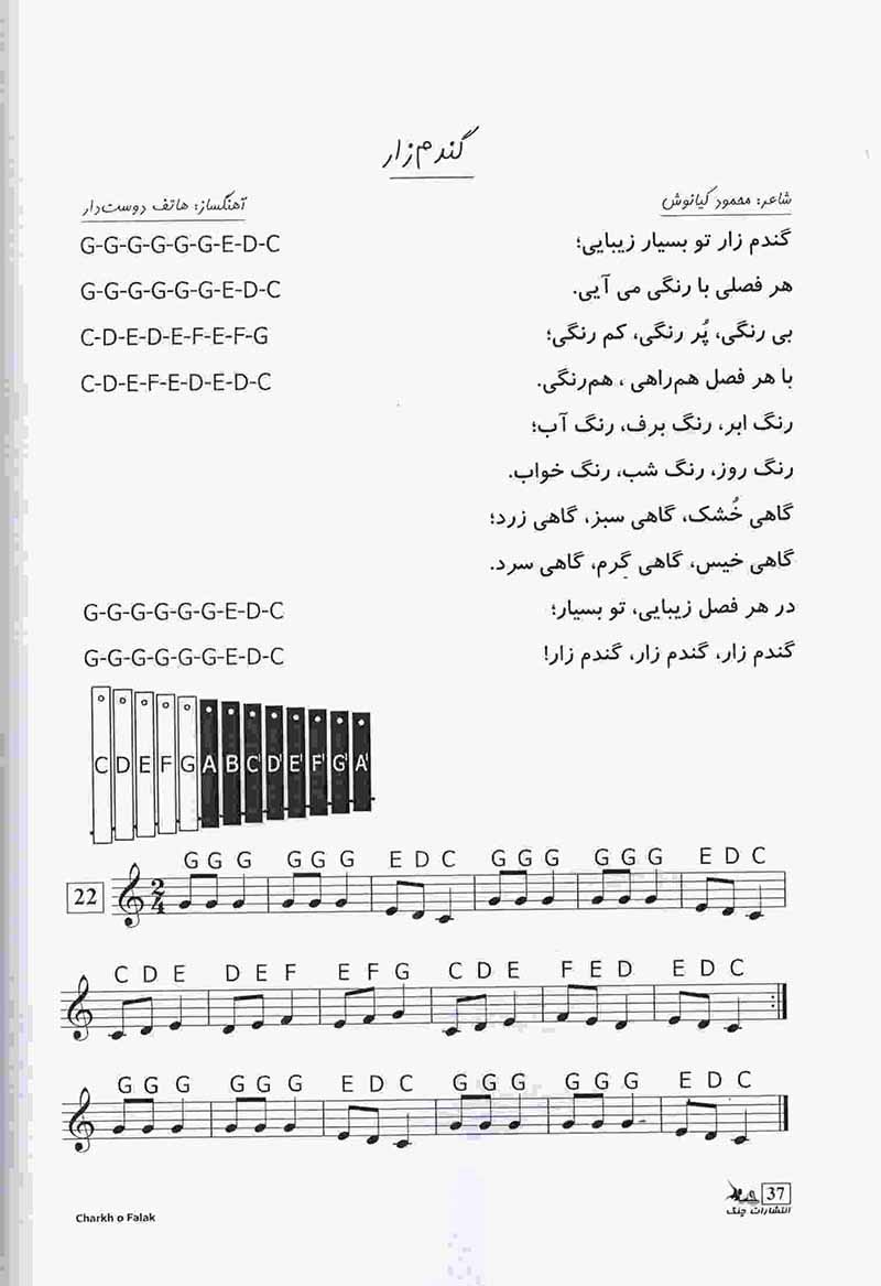  چرخ و فلک آموزش موسیقی به کودکان هاتف دوست دار (جلد اول) نشر چنگ